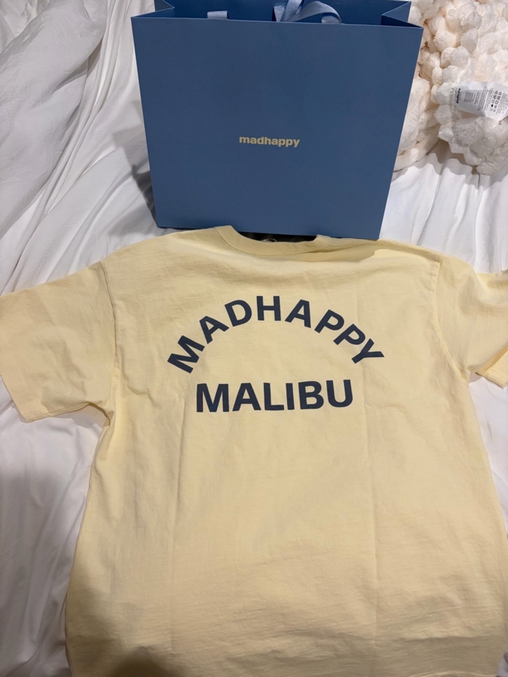 Madhappy Pale Yellow Malibu Logo T-Shirt